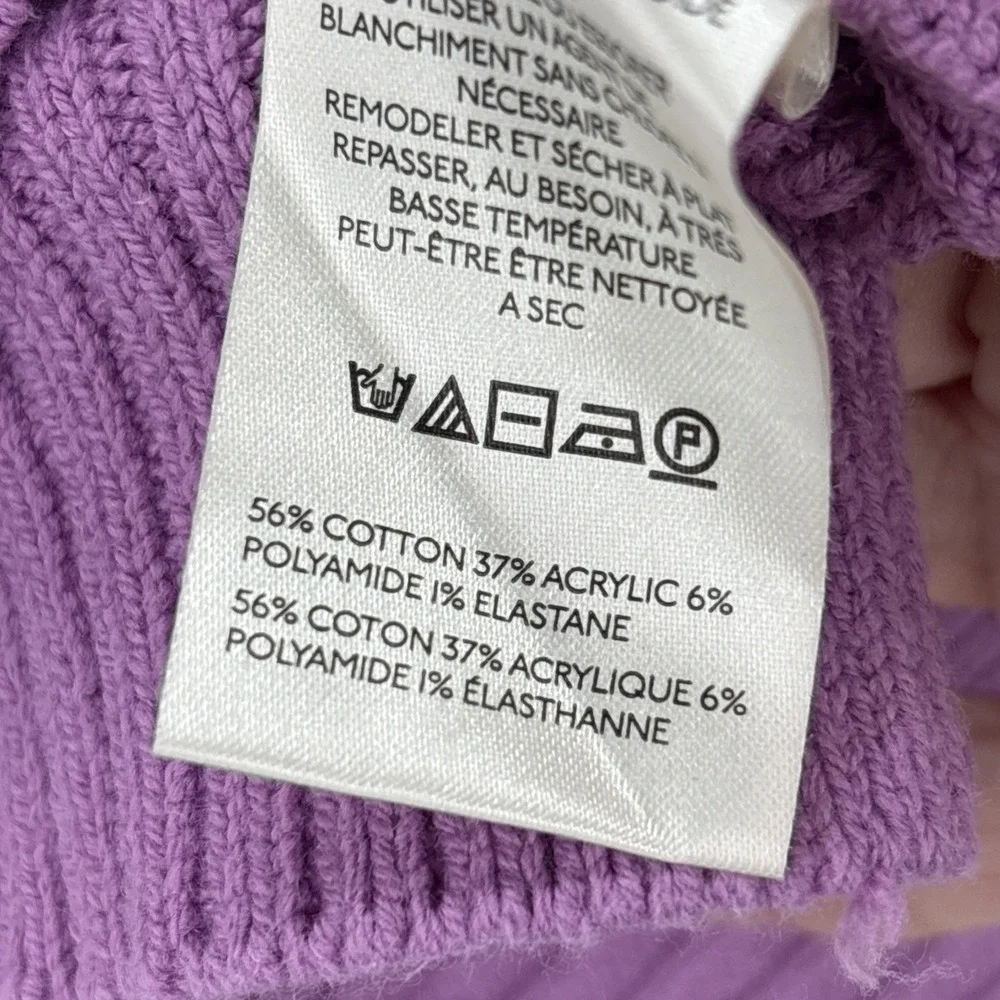 Free People Knit Cropped Vest Womens Small Purple Boxy